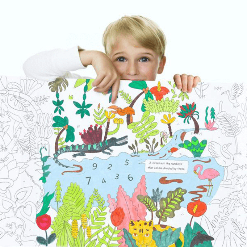 ROLLO PARA COLOREAR GIGANTE: LA JUNGLA